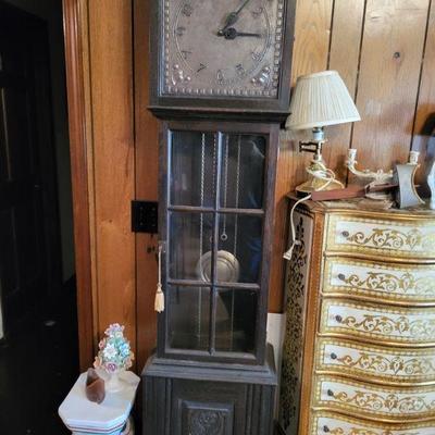 Antique European tall case clock