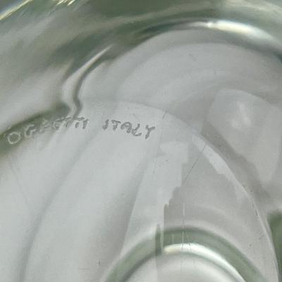#61 â€¢ Oggetti Murano Art Glass Angled Vase/Bowl- Signed

