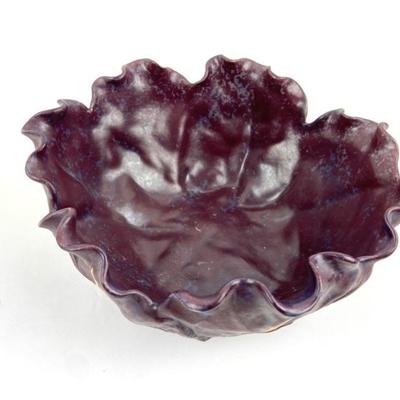 #55 â€¢ Patricia Garrett Signed Large Red / Purple Cabbage Bowl
