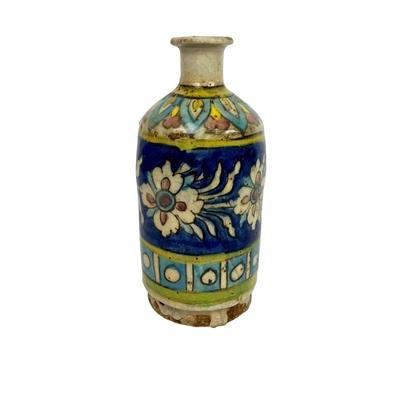 #144 â€¢ Antique Qajar Pottery Iznik Style Bottle
