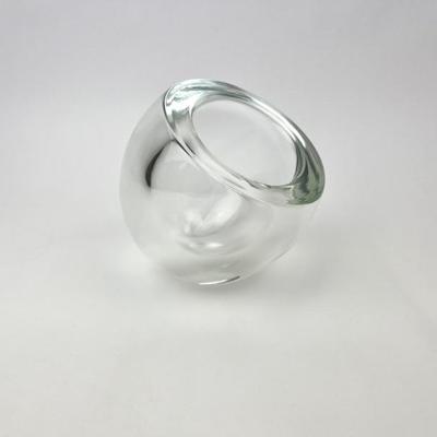 #60 â€¢ Oggetti Murano Art Glass Angled Vase/Bowl- Signed
