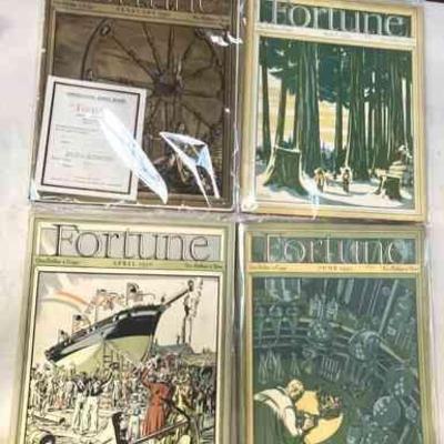 (4) Fortune Magazines, 1930 in Excellent Condition
