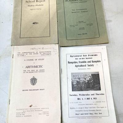 Four (4) Early Booklets, Western Mass.

