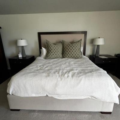 King size bed with high headboard 