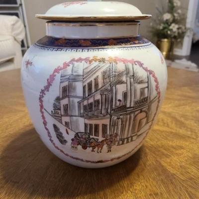 Large decorative ginger jar