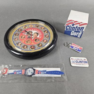 Lot 83 | Vintage Clinton/Gore '96 Clock, Watch & More!