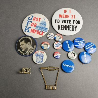 Lot 63 | JFK & Ted Kennedy Pinbacks & More!