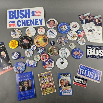 Lot 100 | Vintage Bush/ Cheney Political Pinbacks & More!