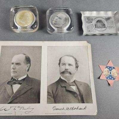 Lot 53 | William McKinley Paperweights & More!