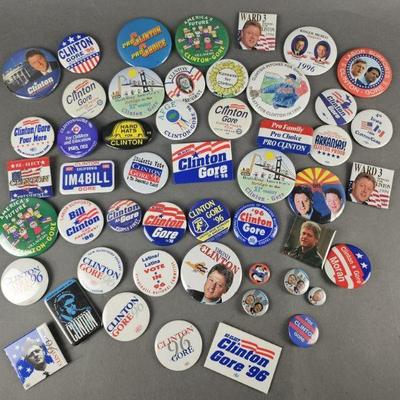 Lot 88 | 48 Clinton/Gore Pinback Buttons & More!