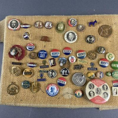 Lot 46 | Antique Political Pin Collection