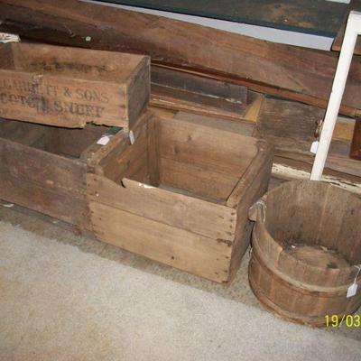 Vintage Crates and Wood
