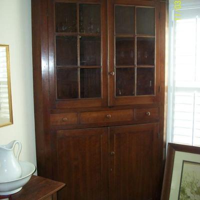 Early 19th Century Cherry Corner Cabinet