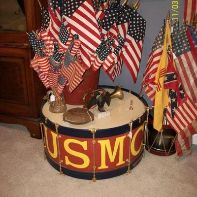 USMC Drum and Flag collection