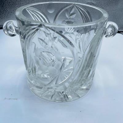 #226 Vintage Crystal ice bucket