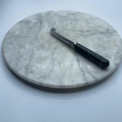 
265 12 inch marble Lazy Susan with knife