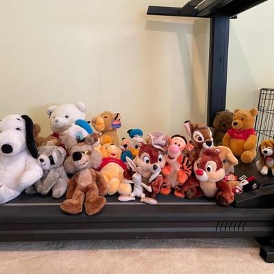 Assortment of stuffed animals in mint condition 