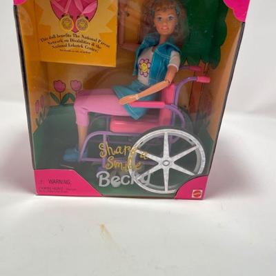 1996 Share a Smile Becky Barbie wheelchair NIB -$13