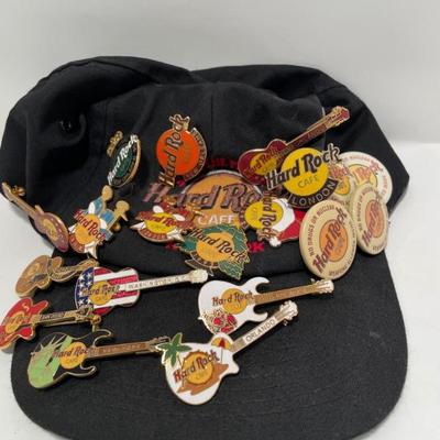 Hard Rock Cafe hat w/21 pins -$20