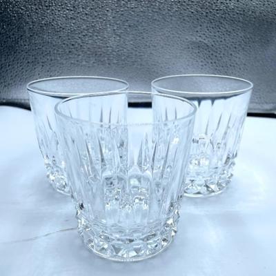 216 Durand Tuileries Cristal Dâ€™Arques Rock glasses - qty 3