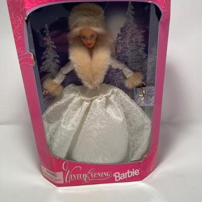 1998 Winter Evening Barbie special edition NIB -$12
