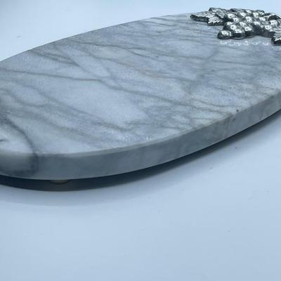 264 marble cheeseboard with grapes oval 12â€ x 7 1/2â€