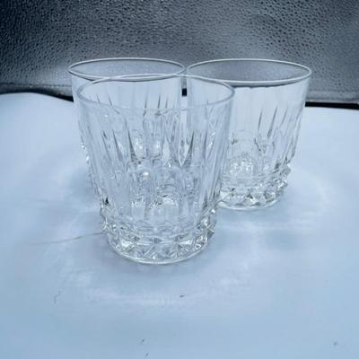 216 Durand Tuileries Cristal Dâ€™Arques Rock glasses - qty 3