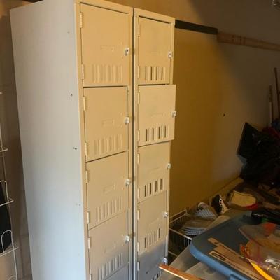 two sets of metal cabinets can use in a mudroom office, childrenâ€™s room, many other places