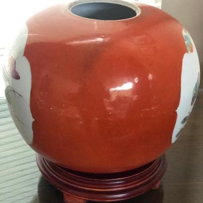 Persimmon Ginger Jar side view