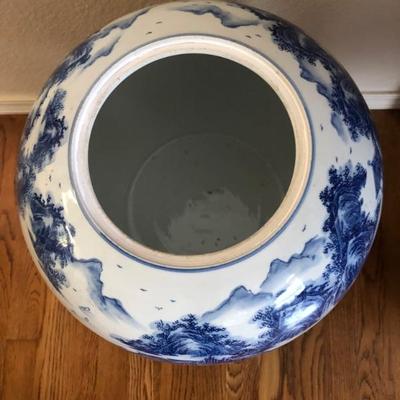 Inside view of Blue and White Ginger Jar