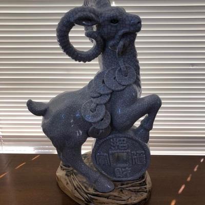 Ceramic Chinese Zodiac Sheep  Representing Prosperity - has COA