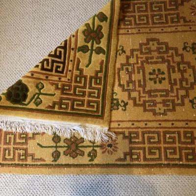 Tibetan Wool Area Rug - reverse side of area rug.