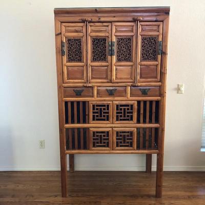Chinese Kitchen, Pantry, Wine Cabinet. H: 70in. | W: 39.5/8in. | D:22in.