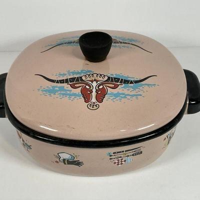 MCM Westernware Longhorn Steer Cook pot