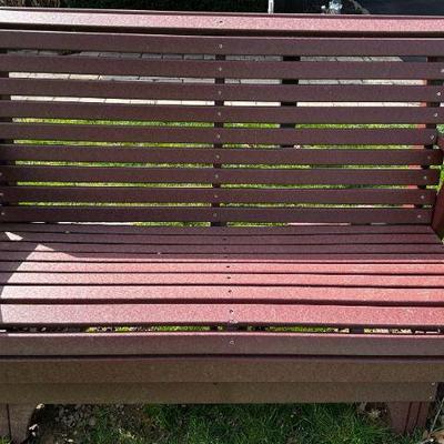 fully recycled plastic rocking bench