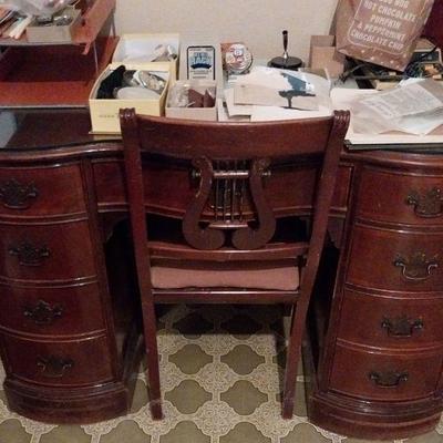 Mahogany desk and chair