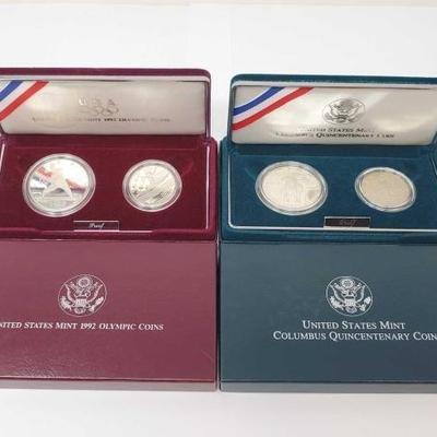 #1402 â€¢ (2) 1992 United States Mint Sets, 90% Silver
