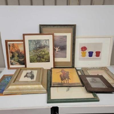 #7100 â€¢ (10) Paintings and Pictures in Frames

