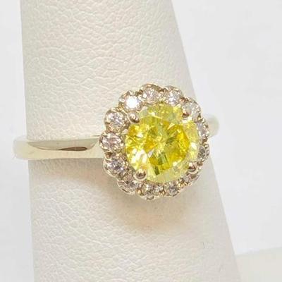 #710 â€¢ 14K 1.30Ct Round Yellow Diamond Ring, 3.14g
