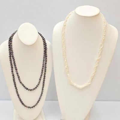 #1010 • (2) Pearl Necklaces
