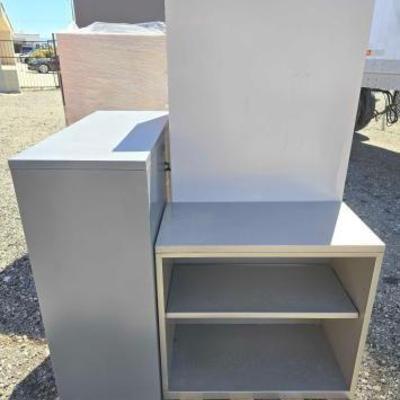 #2814 â€¢ (2) Metal Cabinets and Hon Metal File Cabinet
