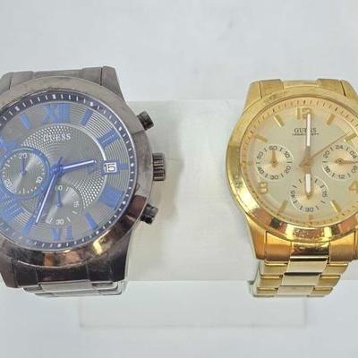 #1118 • (2) Mens Guess Watches
