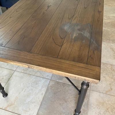 Super nice table with super bad boo-boo!!! caused by nail polish remover during Covid.  Ugh