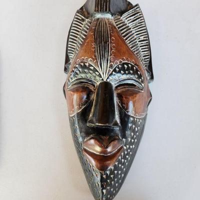 African Carved Mask 15 inches tall