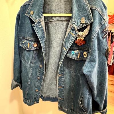 JEAN JACKET WITH PINS $25
