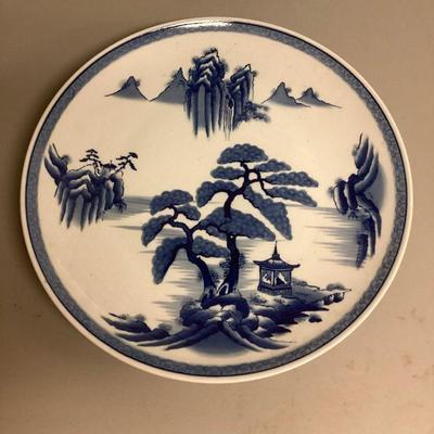 PCG012 Large Blue & White Japanese Ceramic Plate 