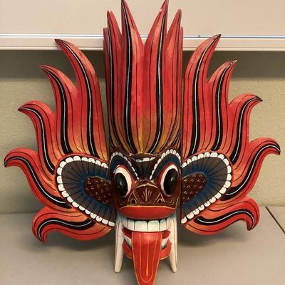 PCG003 Wooden Carved Hand Painted Balinese Mask
