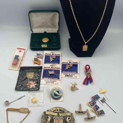 FTM118-Lots Of Pins, Men's Jewelry And Accessories Some Gold