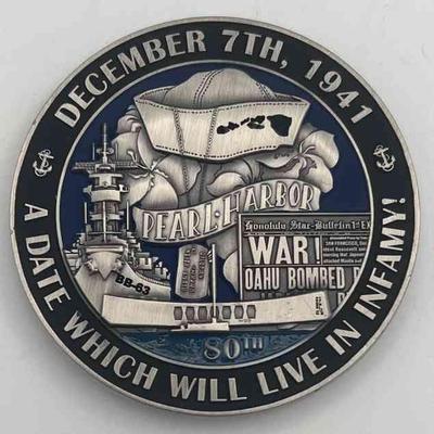 FTM105- 80th Anniversary Pearl Harbor/Hickam Field Challenge Coin