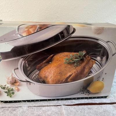 FTM065 Royal 3-Piece Oval Roaster With Rack New